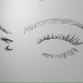 Eyelashes & Eyebrows Rigged